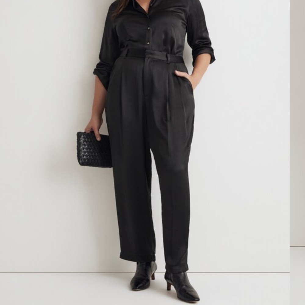 NWT Madewell Turner tapered pants satin
